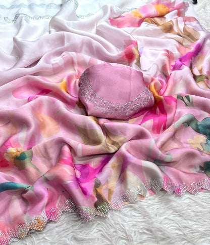 Maheswari Silk Cutwork fancy sarees