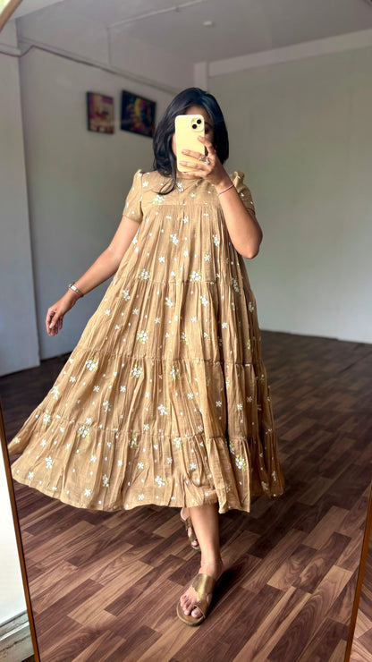 Cafe elegance Mul Chanderi gowns