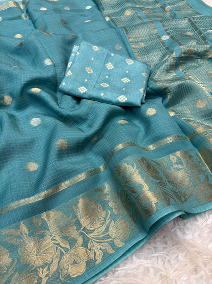 Kota doriya Rose trending traditional saree