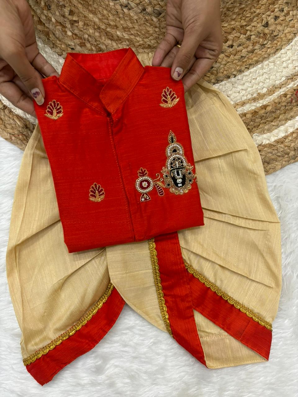 Boys dhothi with kurta sets with handwork s