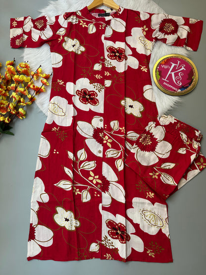 Summer special floral co-ord kurti sets