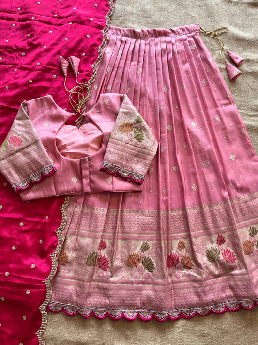 Lehenga Viscose tissue silk stiched Lehenga