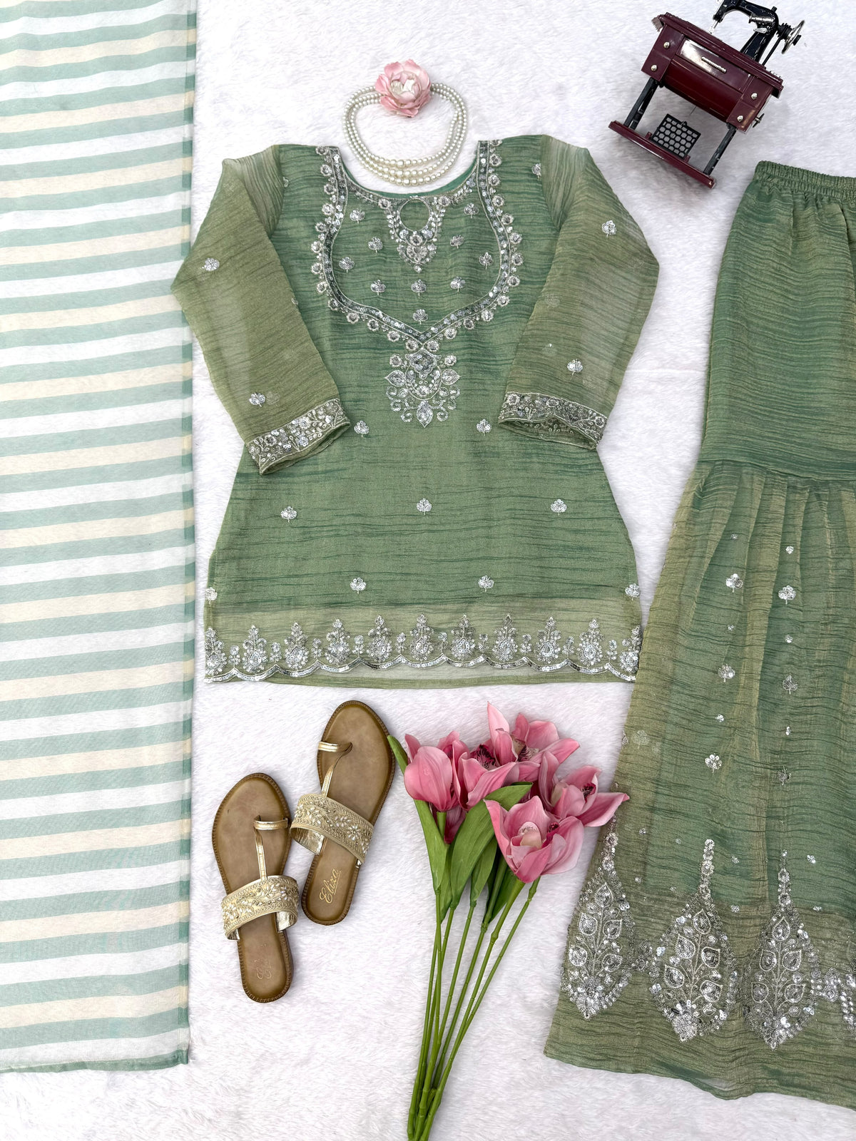 Anarkali model Sharara sets
