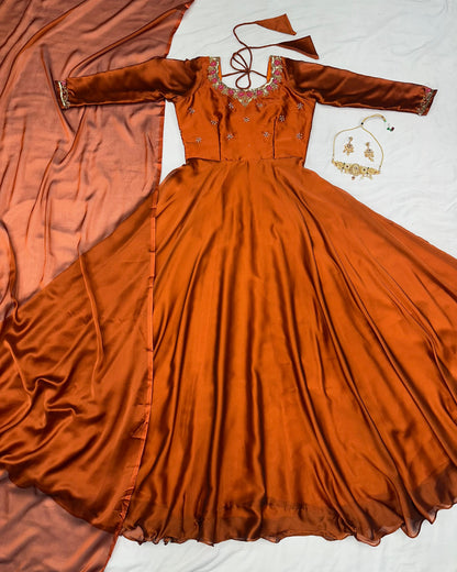Rangoli classic work gowns
