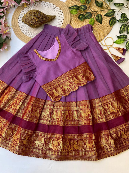 Kids festival wear special cute Narayanapet sets