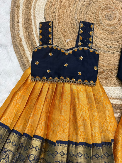 SISTER & BROTHER COMBO SET | FESTIVE SPECIAL KIDS MAGGAM BOY DHOTI