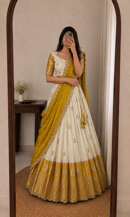 PREMIUM PURE KANJIVARAM SILK LEHENGA