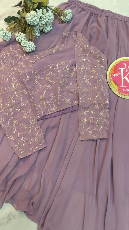 Crop top style (Anarakali ) gown stylish work sets