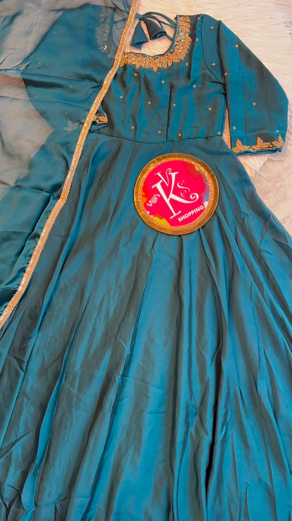 Rangoli silk festival traditional Gowns