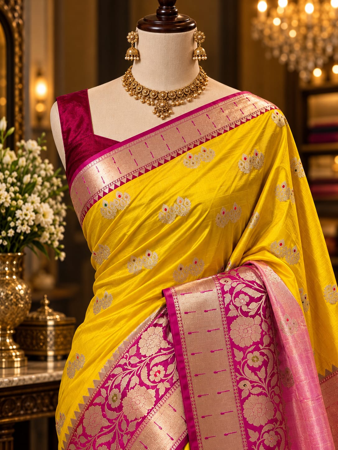 Juhmki series Banarasi katan soft silk sarees