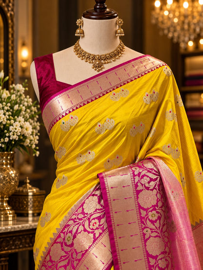 Juhmki series Banarasi katan soft silk sarees