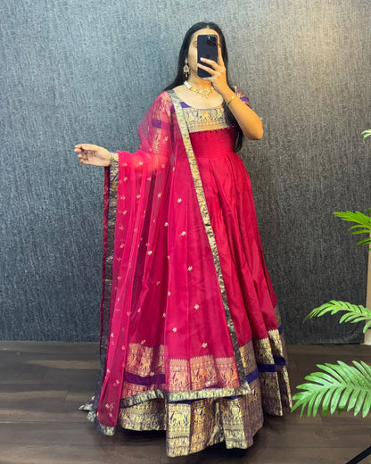 Narayana Silk Butterfly Desginer Classic Gowns