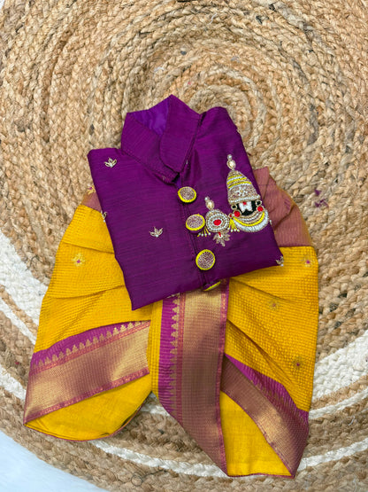 Govinda traditional kids boy and adult kurta sets