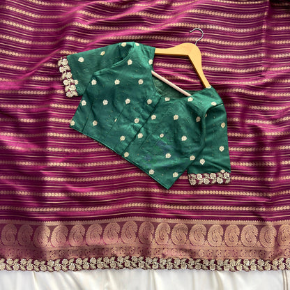 Festival special Saree with stitched blouse