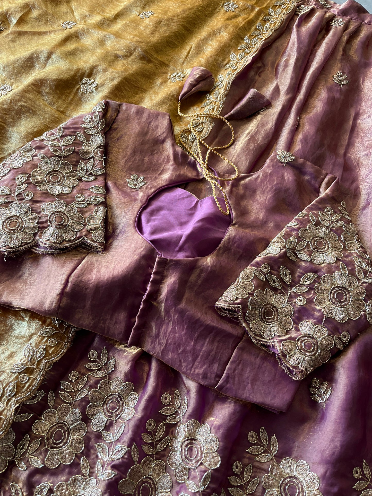 Space silk embroidery designer lehenga set