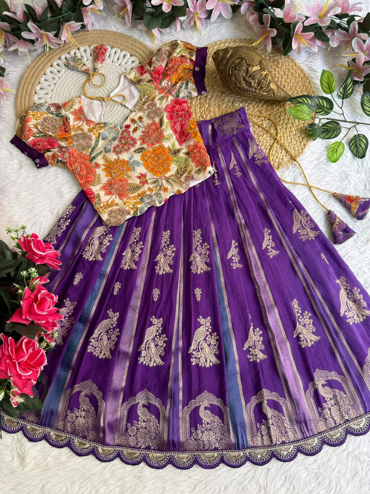 Kids cute georgette traditional sets