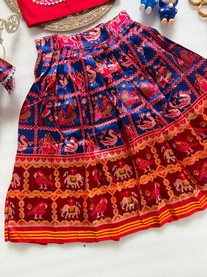 Trending Patola Series Kids cute  choli  sets