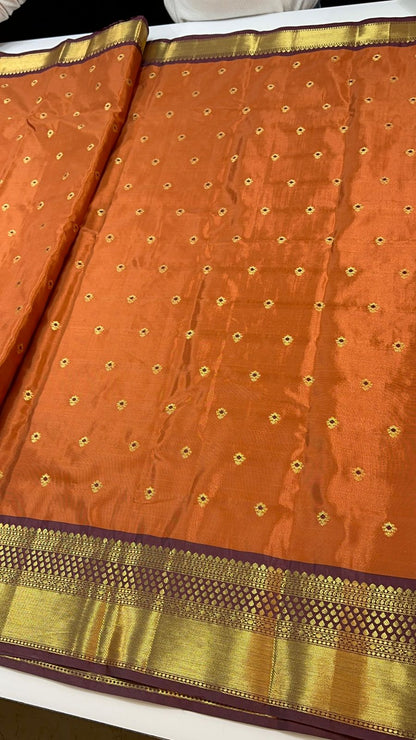 Vintage semi Gadwal traditional pattu sarees