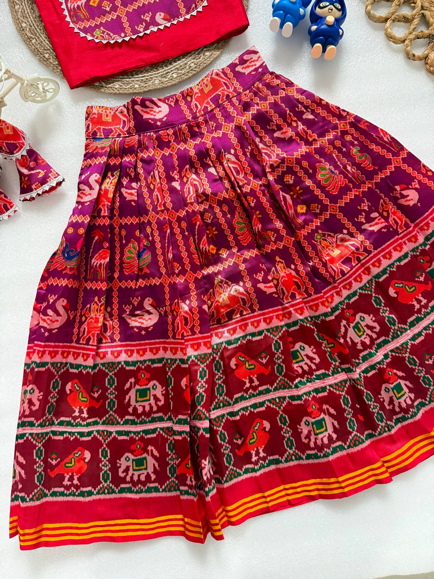 Trending Patola Series Kids cute  choli  sets