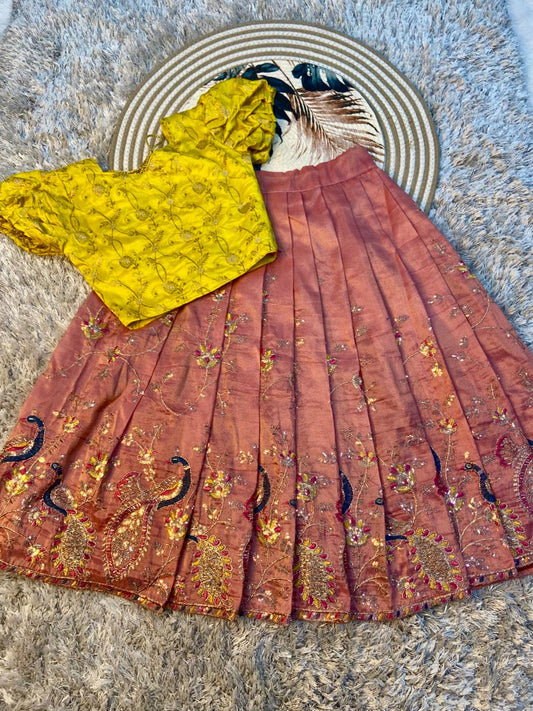 Kids cute tissuee silk weaving Desginer silk fabric