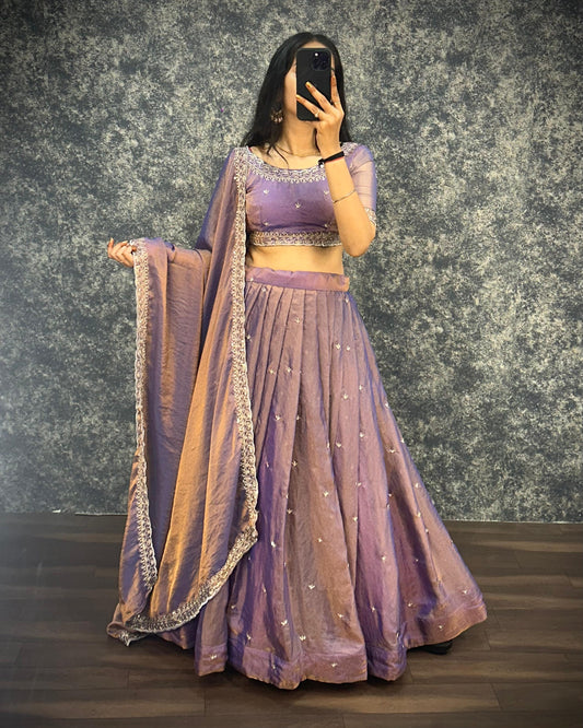 Sankranthi special Tisuue silk Lehengas
