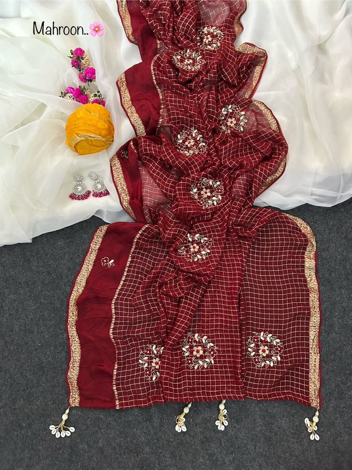 Our Kusum Trendy viscose gota jardoshi  work saree