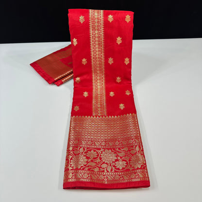 Semi Banarasi’s Katan silk weaving temple sarees