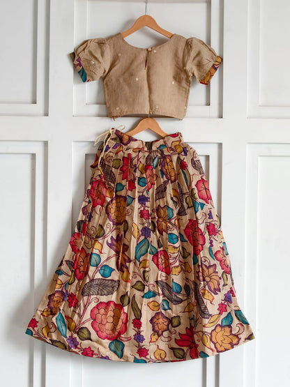 Indo western style kids cute Kalamkari sets