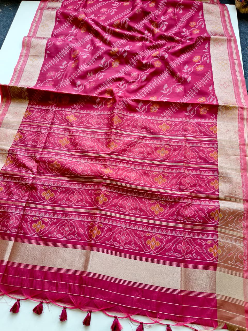 Tussar Patola ikkat budget saree