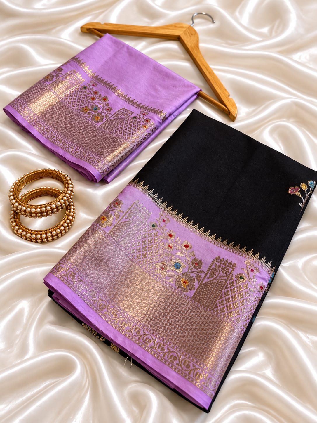 Banarasi katan silk zari butti budget saree
