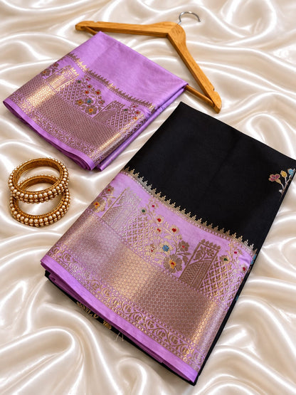 Banarasi katan silk zari butti budget saree