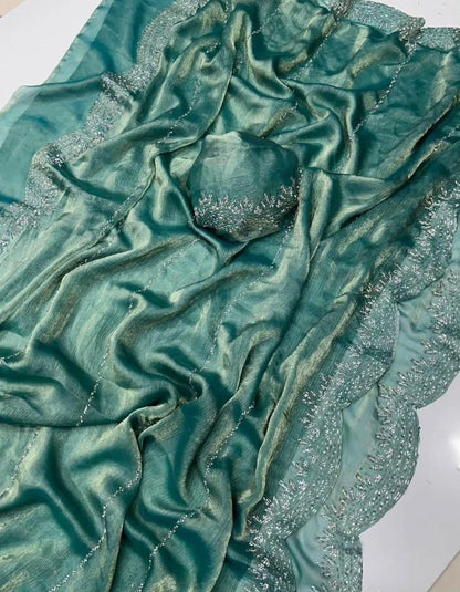 Chiffon work saree