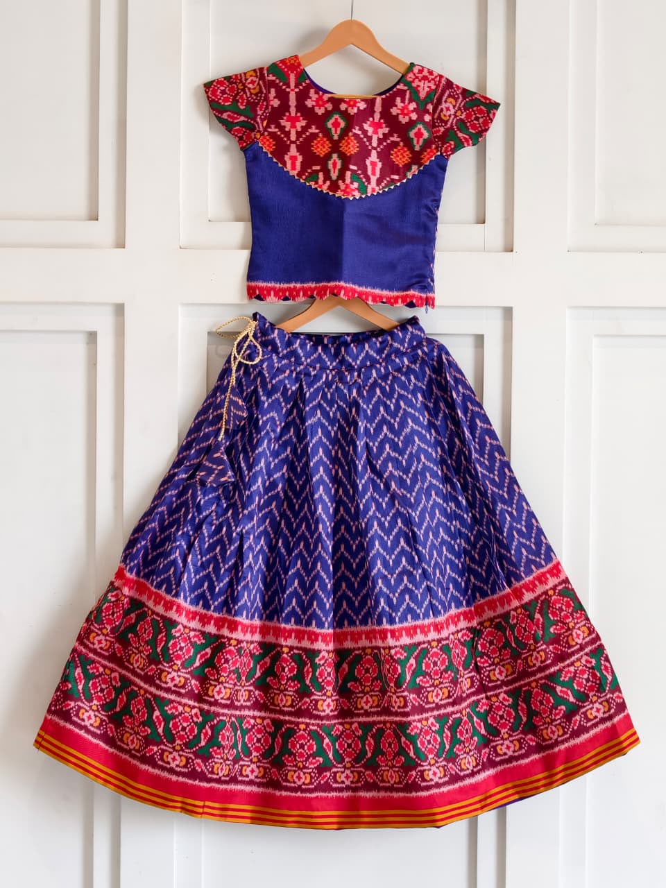 Patola silk blend cute kids skirts