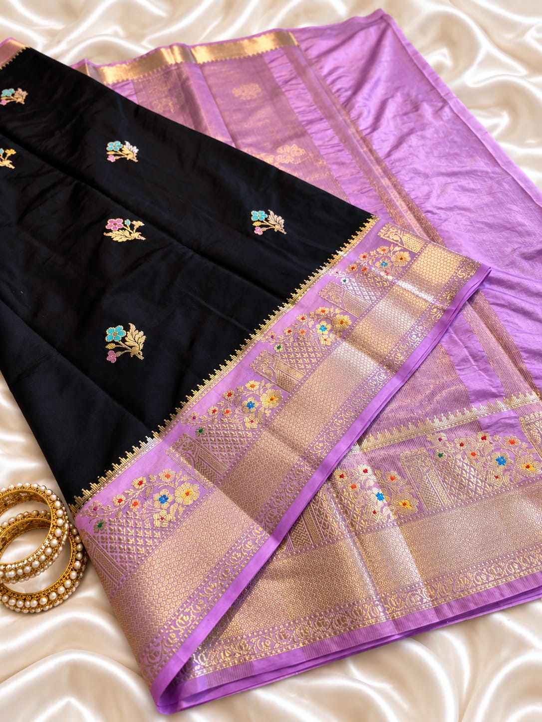 Banarasi katan silk zari butti budget saree