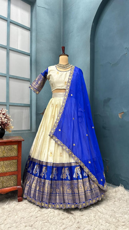 PREMIUM PURE KANJIVARAM SILK LEHENGA