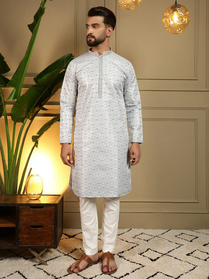 Semi Party wear gents kurta with paijama sets