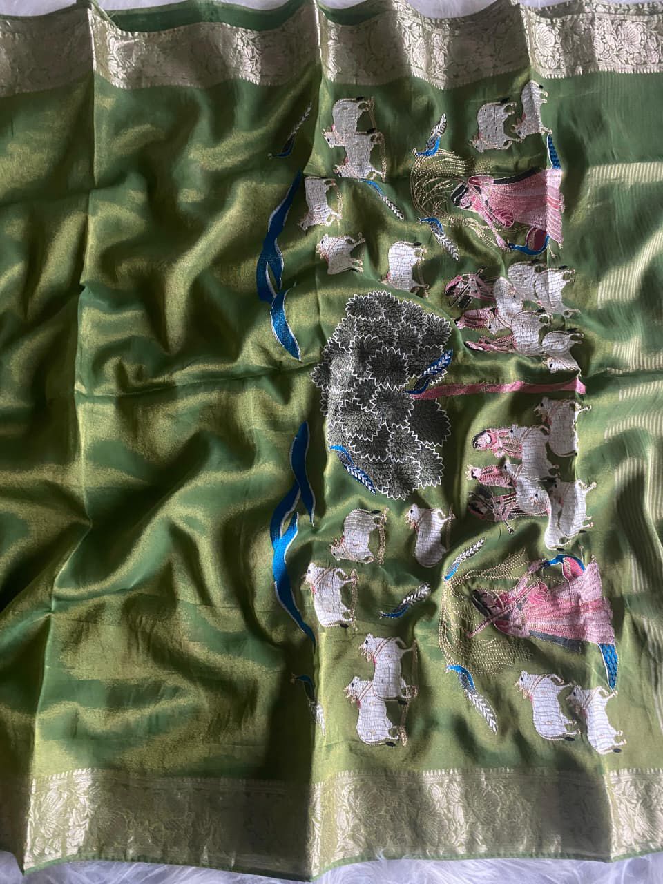 Viscose Zari Tissue Pure premium luxe saree