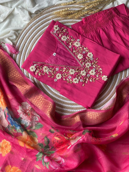 Office wear Chanderi kurti sets