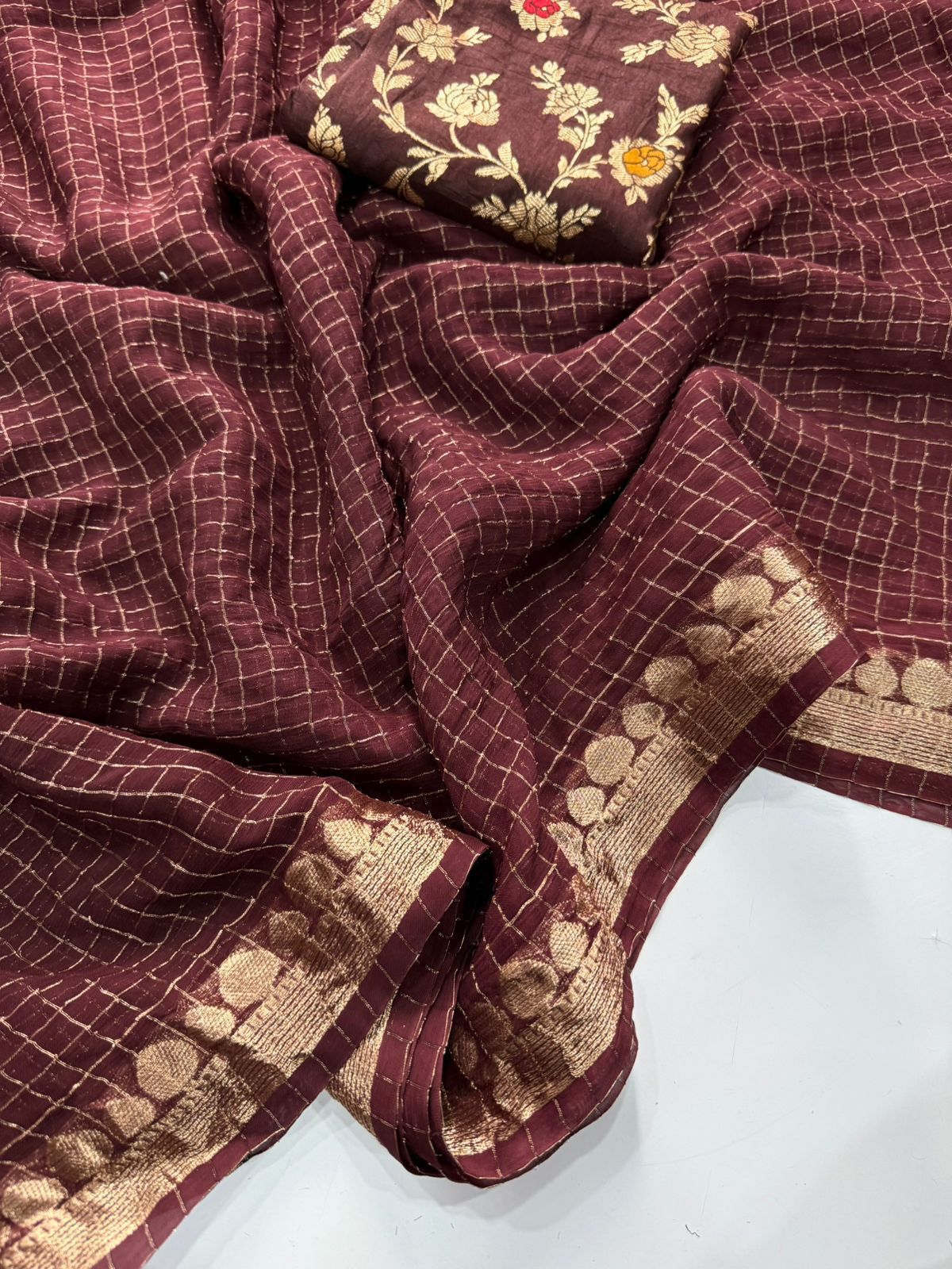 Budget viscose Georgette menakari saree