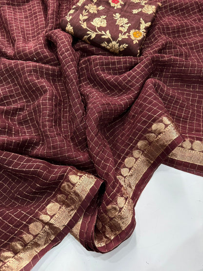 Budget viscose Georgette menakari saree