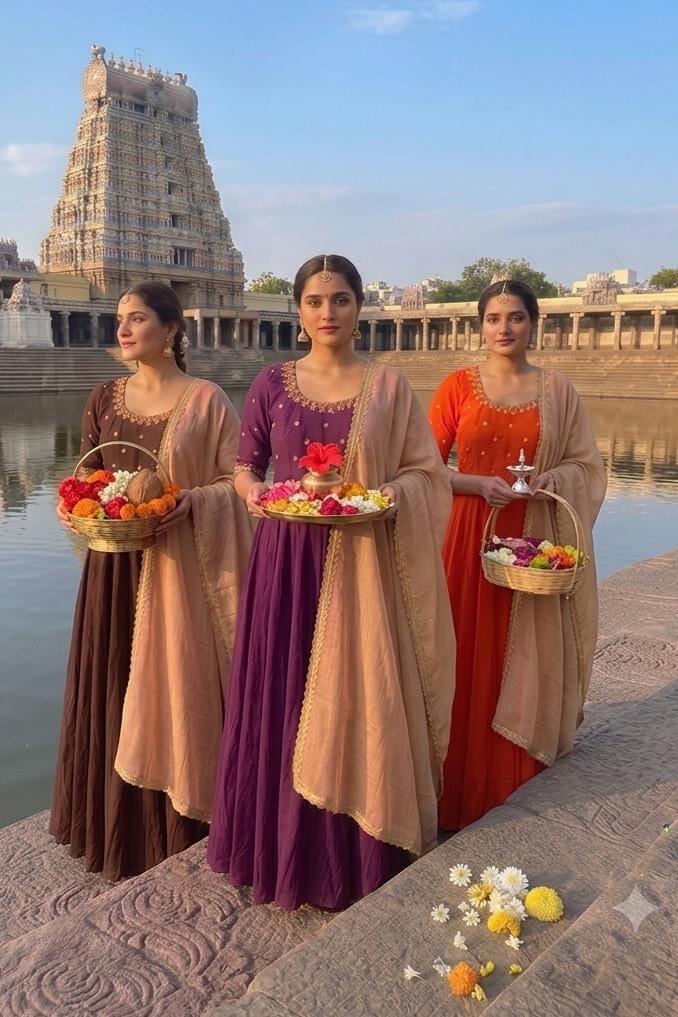 Vichitra silk maggam hand work gowns for cafe
