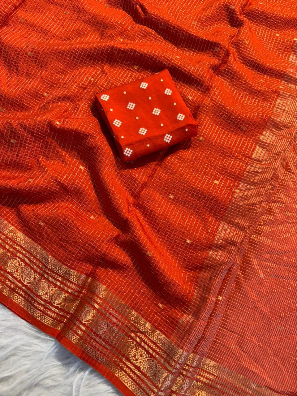 Trending Butta with Kanchipuram saree