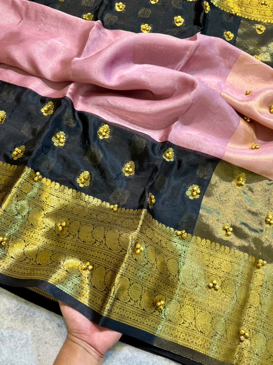 Banarasi katan tissues budget ghungroo saree