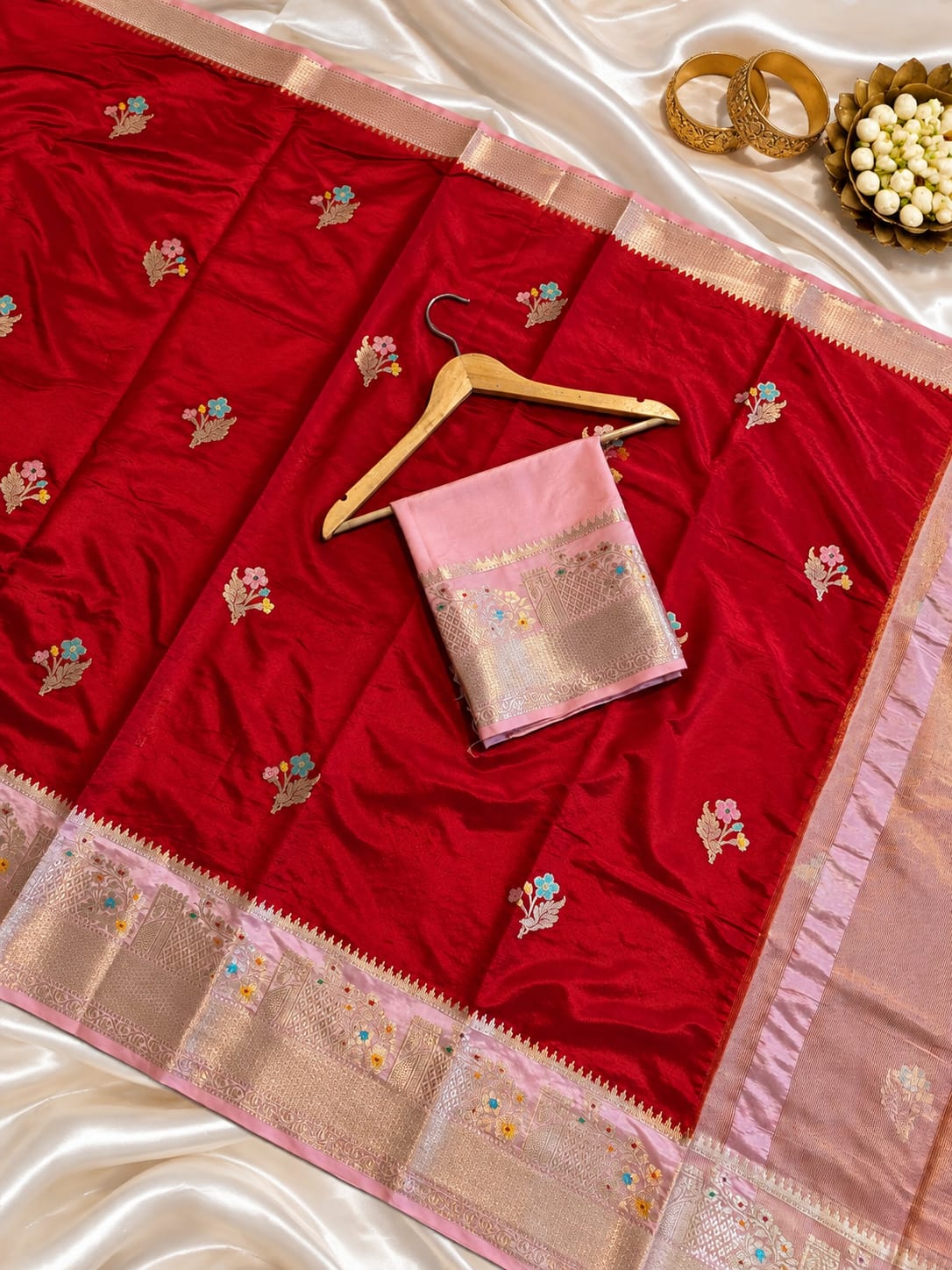 Banarasi katan silk zari butti budget saree