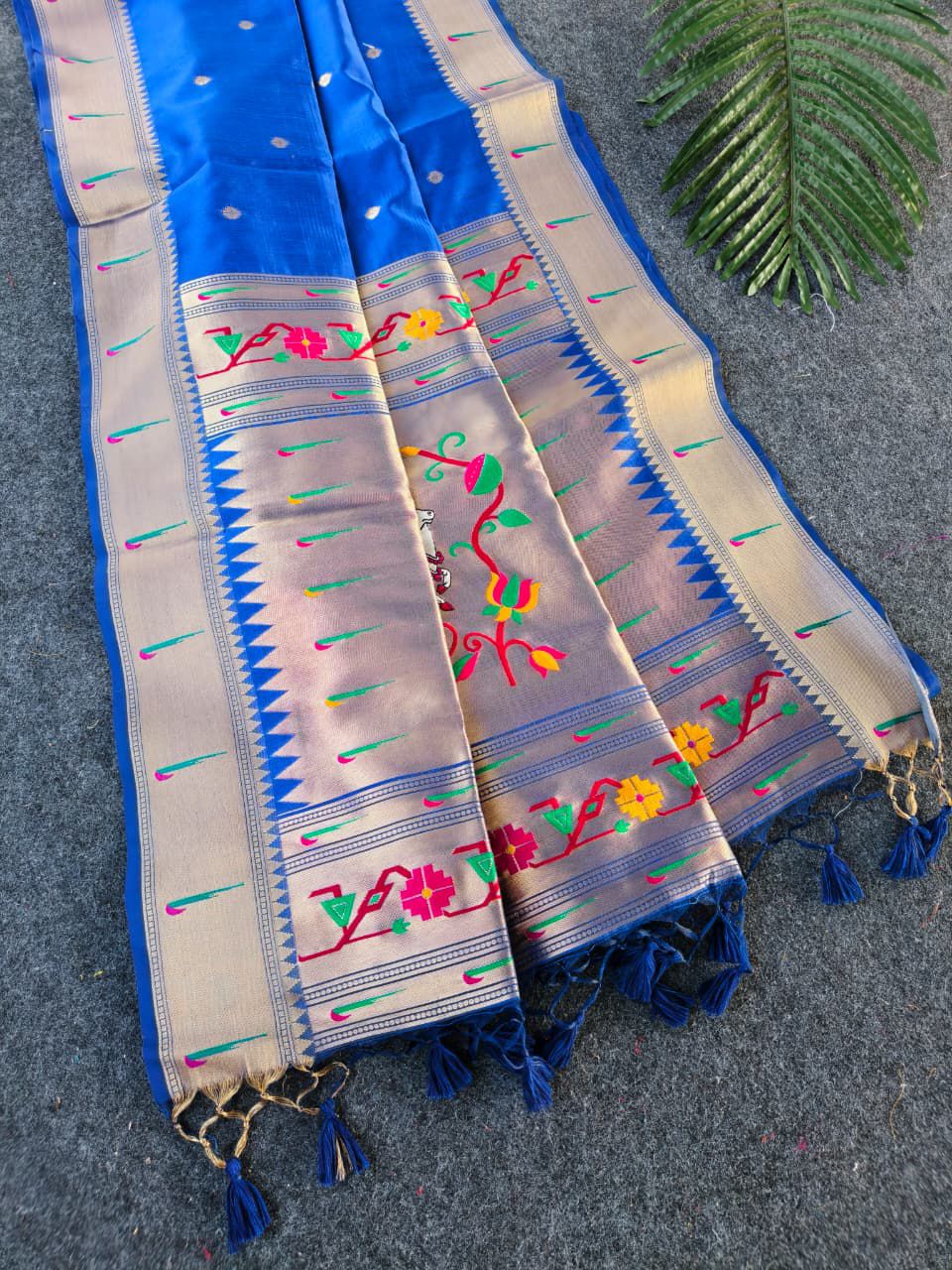 Budget Tussar Paithani weaving sarees