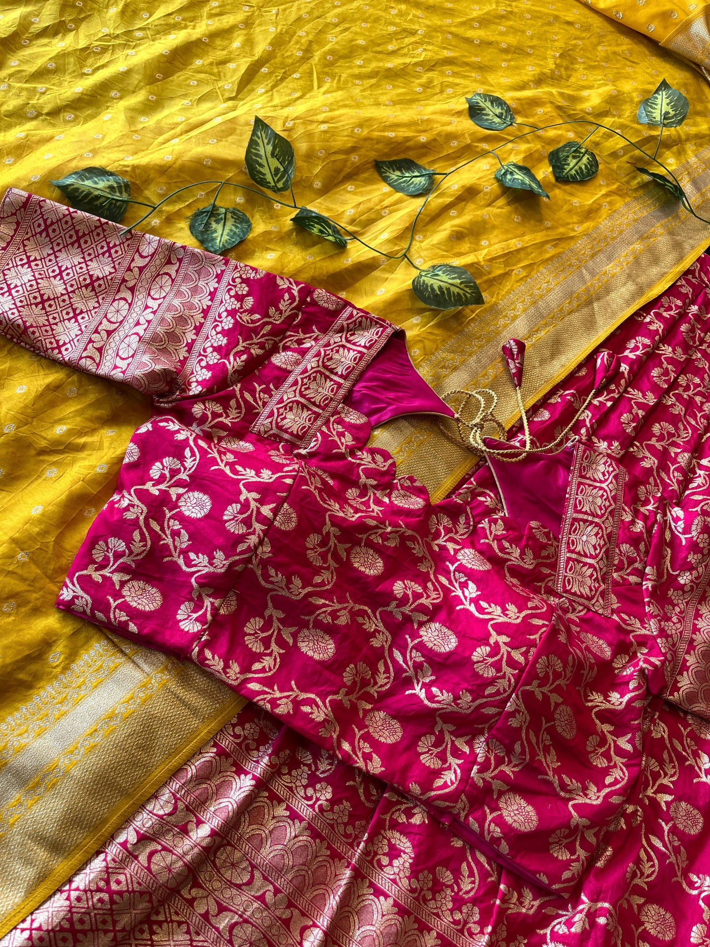 Pattu style south Indian festival lehenga for Ugadi