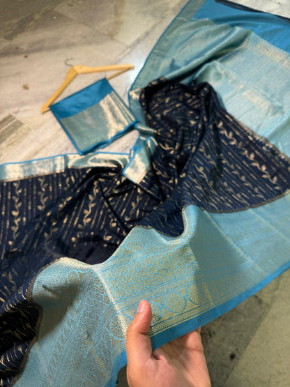 Budget Banarasi Handlooms’s semi chinya silk  sarees