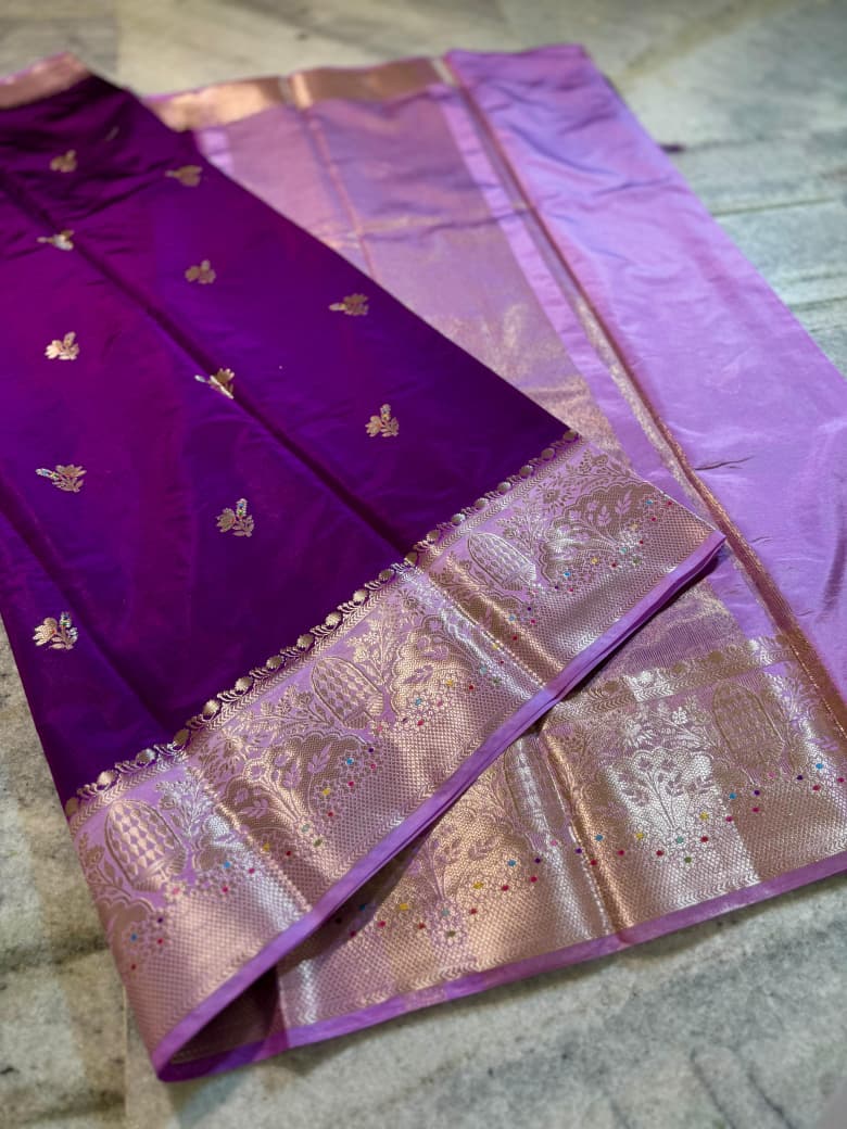 Banarasi katan top colours soft fab sarees