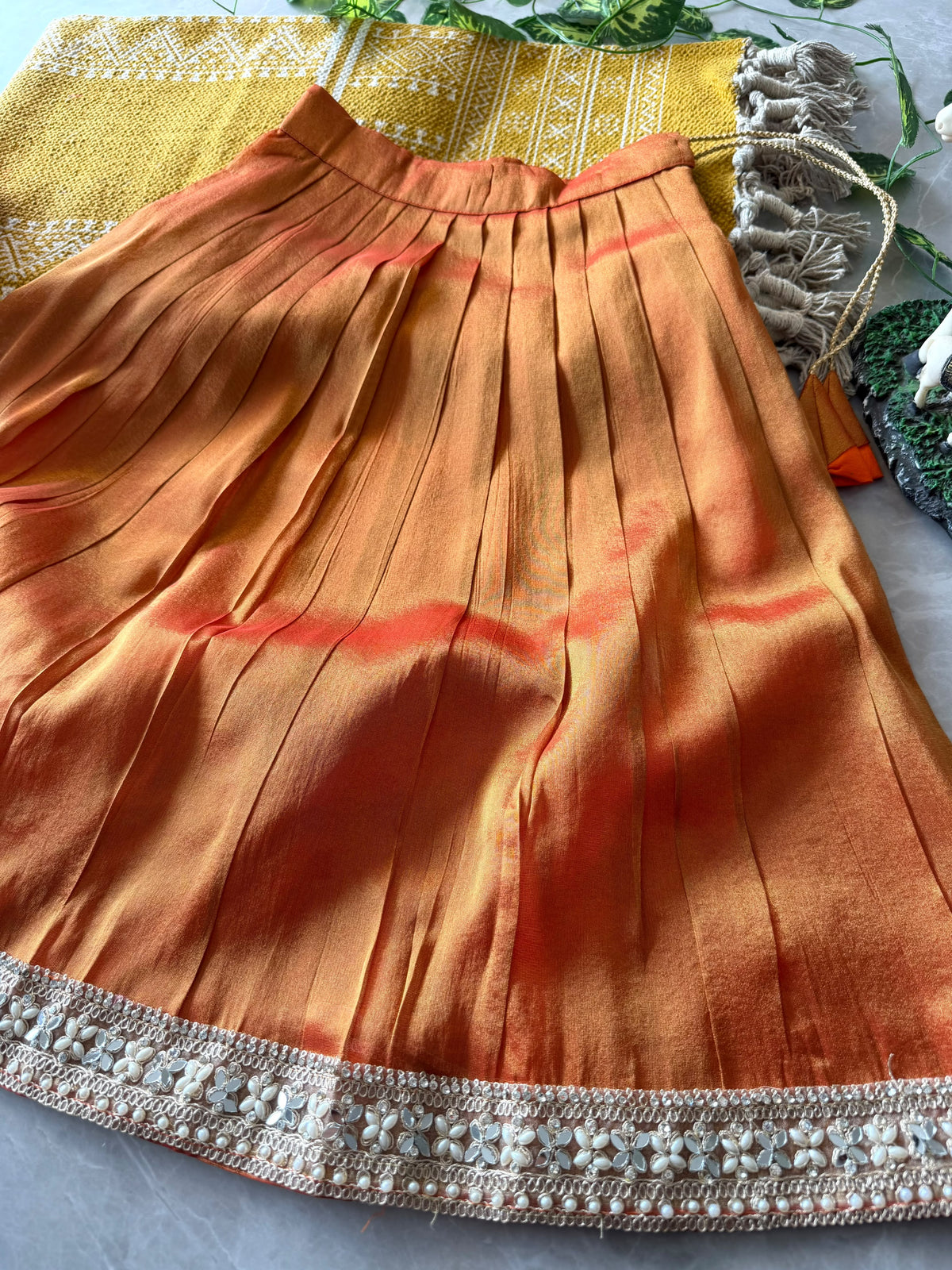 Kanjivaram Maggam Kids Dress Cute Sets