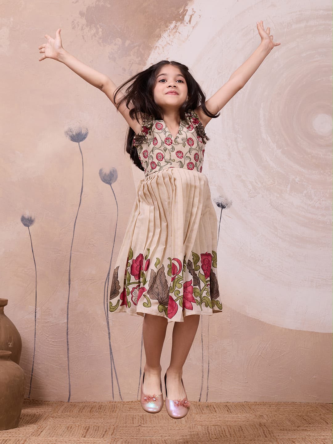 Kids Kalamkari crafted gowns